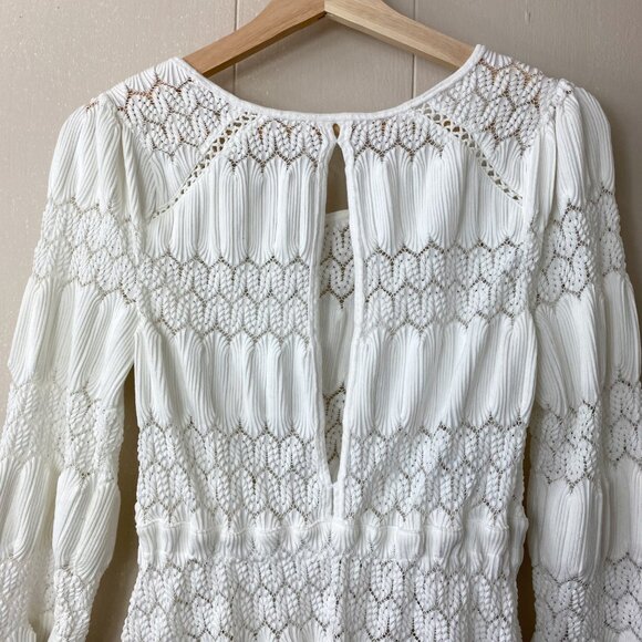 Free People | UO White Crochet Top Size Small - Picture 8 of 10